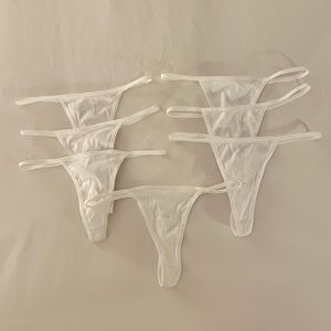 NWOT Lot of 7 Los Angeles Apparel Baby Rib Thongs (XS)